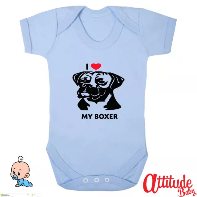 Boxer cane bambino cresce - Stampato - Amo il mio pugile - Divertente bambino cresce - Regali per cane