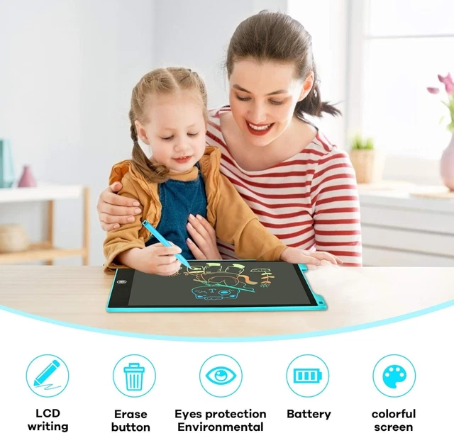 LCD WRITING TABLET, 12 Inch LCD Coloring Drawing Tablet Doodle Board ...