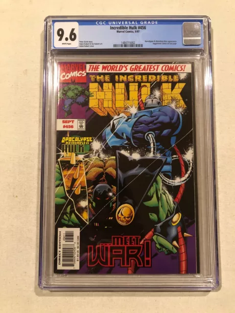 Incroyable Hulk #456 Cgc 9.6 1Ère Apparition De Guerre Hulk