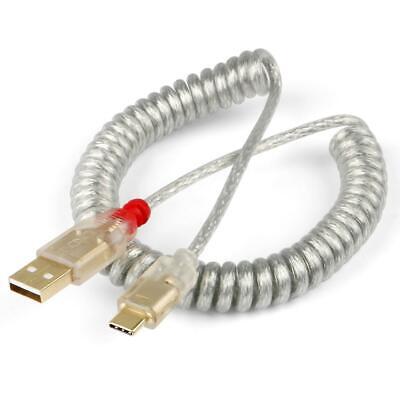 Lindy Usb-C Cable Wire Mechanical Keyboard Silver Brown Coiled Gold Plating