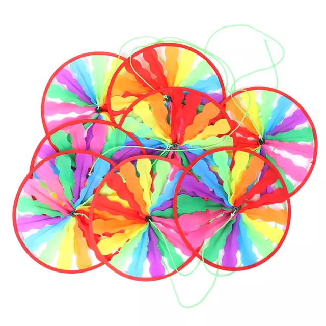 Rainbow Wheel Windmill Wind Spinner Whirligig Garden Funny Children ToysB-cd