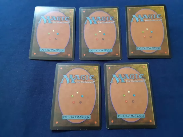 Lot de 5 Terrains MTG 1998 Portal 2nd Age 3