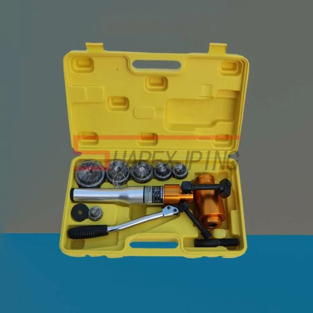 NEW 6 Ton Hydraulic Knockout Punch Driver Kit 6 Dies Hand Pump Hole Tool