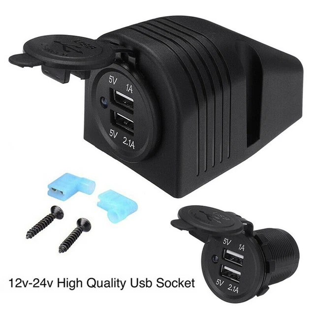 Prolunga AUX E Doppia USB 3.0 Da Incasso Per Auto/Moto - Maschio A Femmina 3ft - Impermeabile