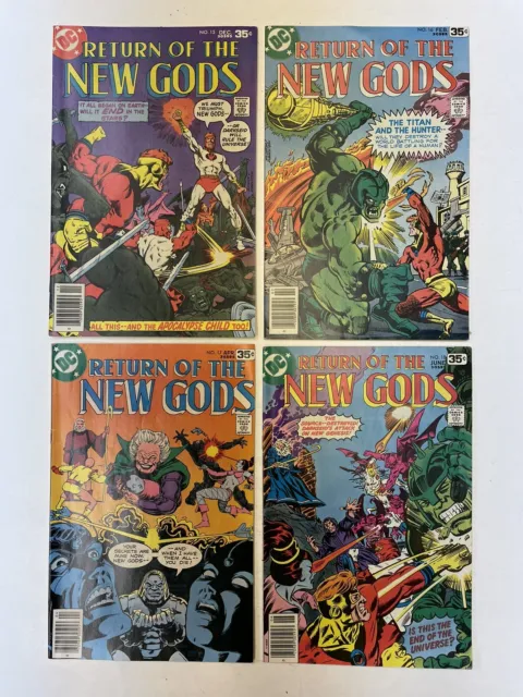 Lot of 4 Return of The New Gods #15 16 17 18 Mid-High-Grade 1977-1978 DC Comics