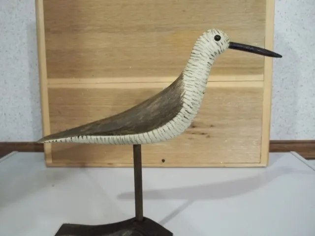 Hand Carved Gunning Style New England Influence Yellowlegs Shorebird Decoy