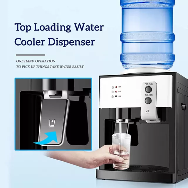 Hot/Ice/Cold Top Loading Countertop Water Cooler Dispenser Drinking Machine 5Gal