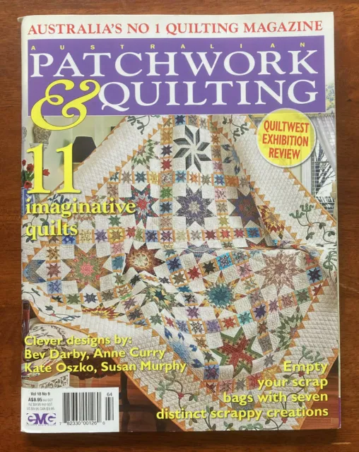 Australian Patchwork and Quilting Vol 18 no.9, Pattern Sheet Included.