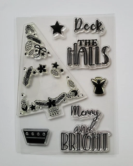 Weihnachtsmarken und Holzwaren Bastelsammlung Slim Line Acryl Block Set