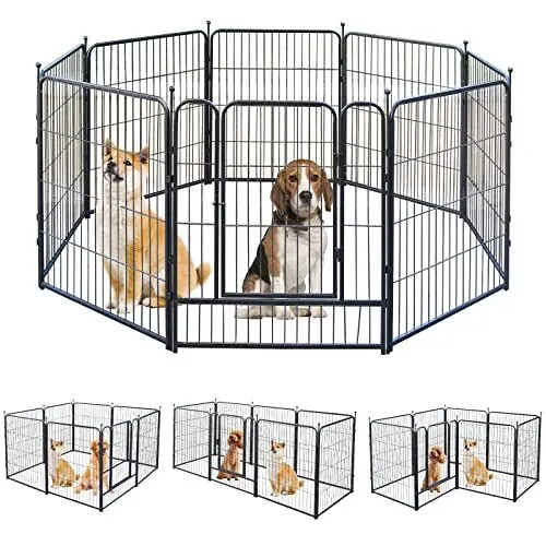 Dog Playpen, Dog Fences for The Yard, Dog Pen Indoor, Portable A 8 Panels 32" H