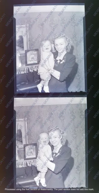 FAMOUS PHOTOGRAPHER 2 V MAIL BABY WWII NEGATIVE LOT SCARCE with envelope