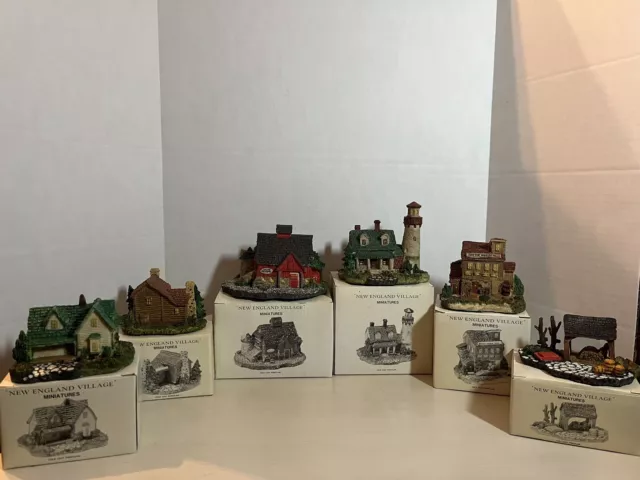 1987 Vintage Department 56 New England Village Miniatures *FULL SET* Orig. Boxes