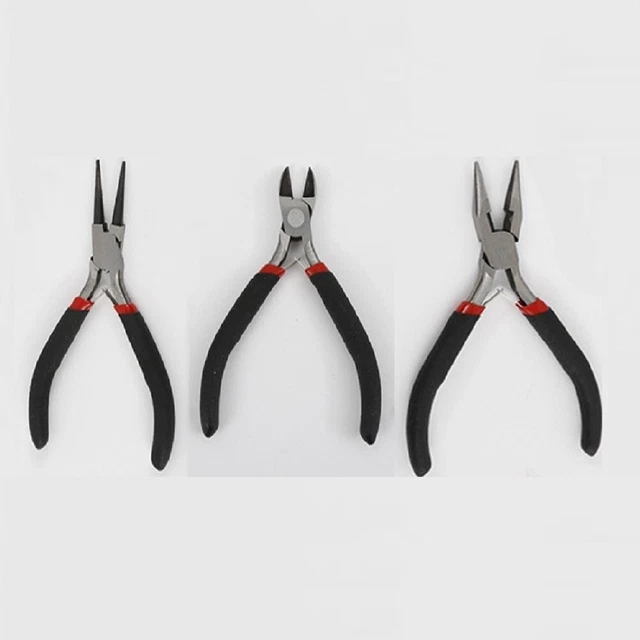 Kit de pinces pour perles bijoux nez rond plat 3 pièces/ensemble pour bijoutier