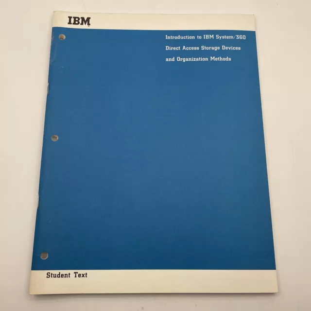 Introduction to IBM System / 360 Student Text 1966 Vintage Direct Access Devices