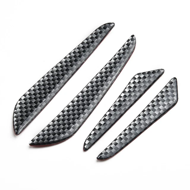 4pcs Carbon Fiber Car Door Edge Guard-Strip Scratch Protector Anti-Collision Tri