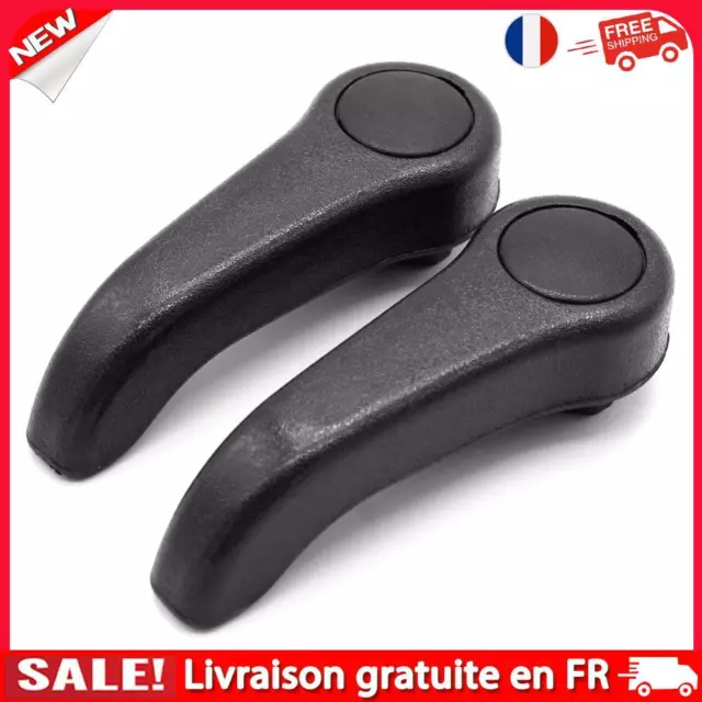 fr 2 Sets Seat Adjusting Lever Pull Handle for Renault Clio Mk2 Twingo?(Black)