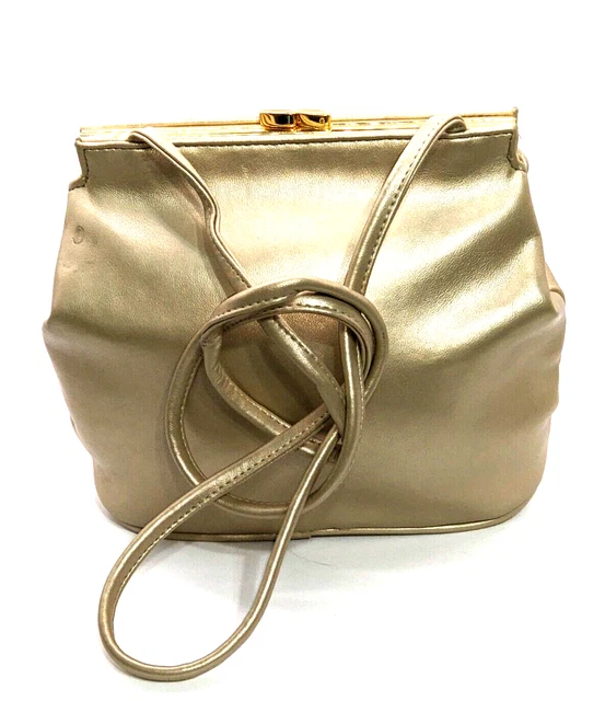 GIANI BERNINI GENUINE LEATHER GLOSSY SOFT FINISH PEARL HANDBAG - Vintage Retired