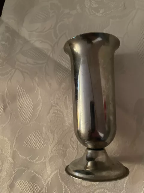 Vintage Stainless Steel 5 1/4 Inch Bud Vase