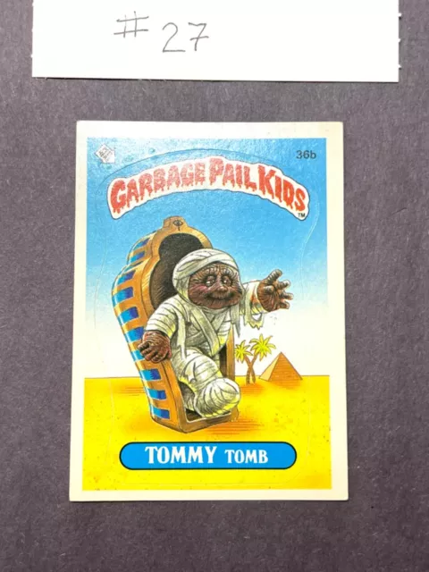 1985 Topps Garbage Pail Kids GPK Card First Series 1 OS1 Matte 36b Tommy Tomb