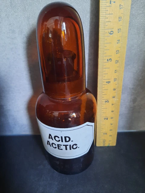 alte Kappenflasche Apotheke 250ml geätztes Etiket@Flasche Haube Kappe Braunglas