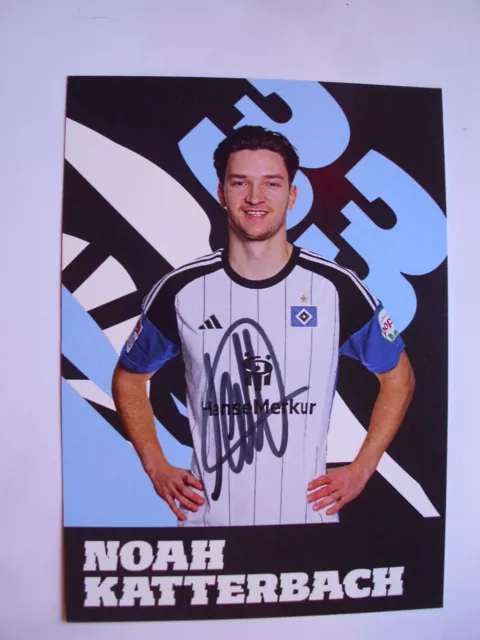 Noah KATTERBACH  HSV Autogrammkarte 23/24 Satzkarte  original signiert Neuzugang