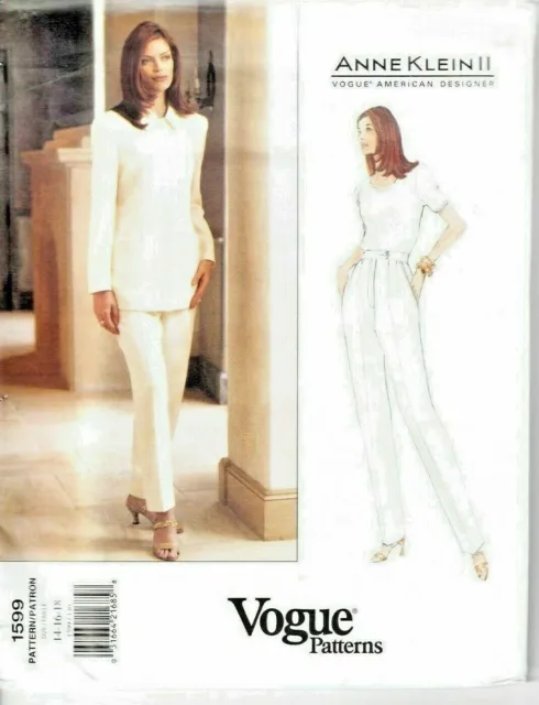 Vogue Anne Klein 1599 Sewing Pattern Trousers Jacket 8-12 Ladies Vintage 1990s