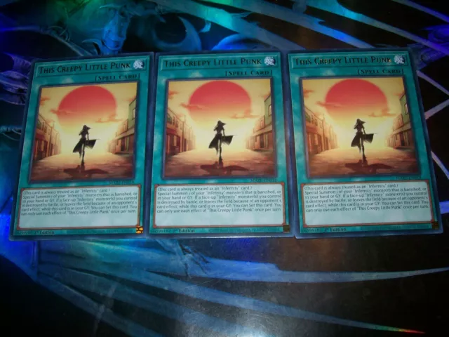 3x This Creepy Little Punk 1st Edition Rare MAZE-EN018 Yu-Gi-Oh!