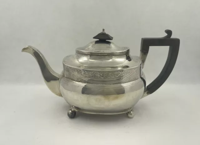 Antique Georgian III Sterling Silver London 1807 Teapot, by William Hall