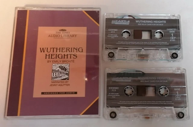AUDIO BOOK - Emily Bronte Wuthering Heights Read By Jenny Agutter X2 Tapes