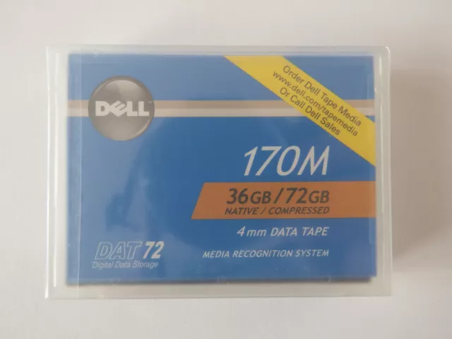 Dell DAT72 / DAT 72 Data Tape/Cartridge 36/72GB 0W3552 4mm NEW