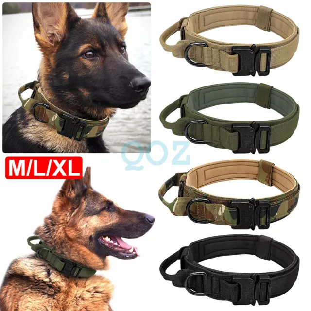 Heavy Duty Tactical Dog Collar Military Pet Collar With Metal Buckle Adjustable