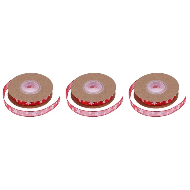 3x Verpackung Bänder Diy Handwerk Band Weihnachten Baum Bögen Satin Band