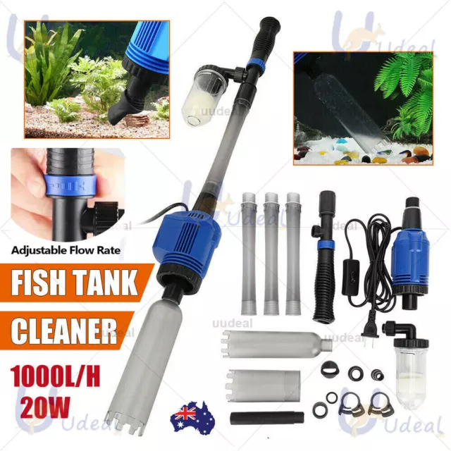 Fish Tank Cleaner Pump Syphon Change Pump Water Filter Aquarium Vacuum Gravel AU