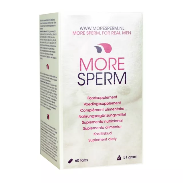 MoreSperm Tablets 60pack Stimulate Extra Sperm Production Bigger Ejaculations