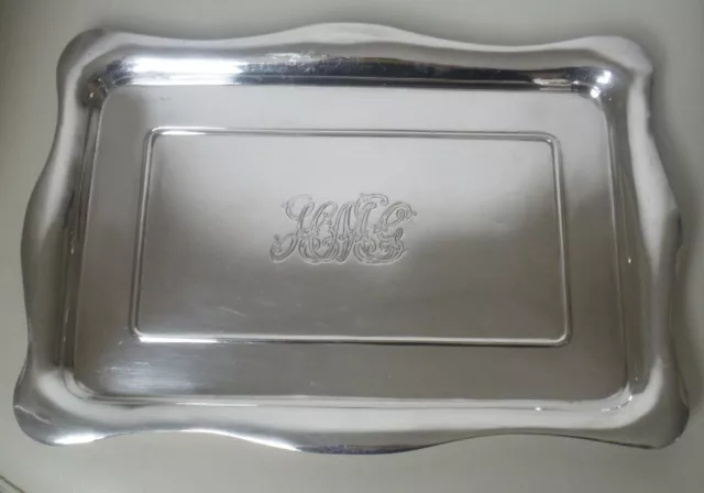 Victorian Art Nouveau Silver Plated Card/Canape Tray