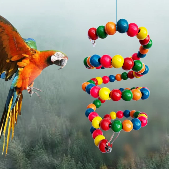 1pc educational toys Vogel Hängen Glocke Sitzstangen Papagei Kauen Spielzeug Vo 9