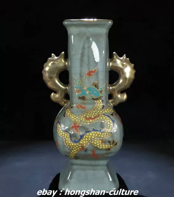 Chine Ancien vase vase en porcelaine Longfeng