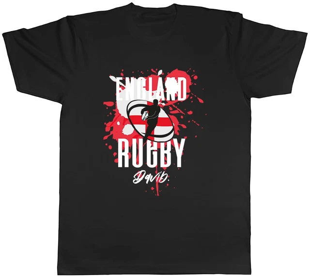 T-shirt personalizzata Inghilterra rugby uomo tifosi 6 nazioni unisex