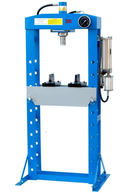 Pressa da officina 20t comando pneumatica + pressa manuale da officina industriale W0011
