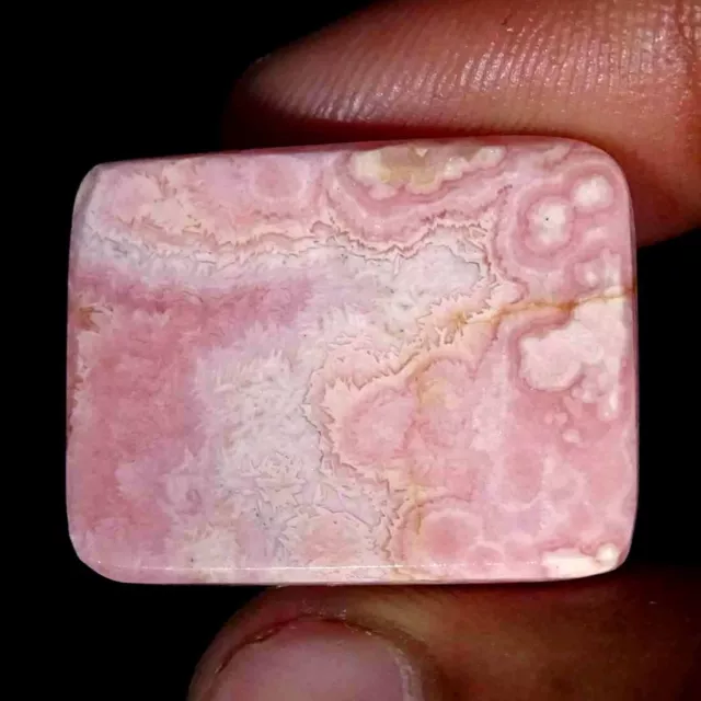 56.90Cts Naturel Rhodochrosite Coussin Cabochon Libre Pierre Précieuse 21x28x7mm 2