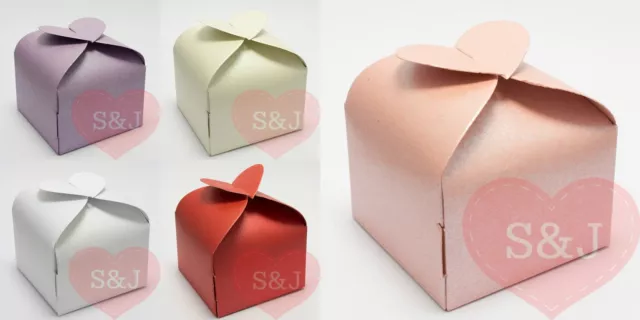 10/50x Wedding Party Favour Birthday Baby Shower Bomboniere Paper Box 6cm Heart