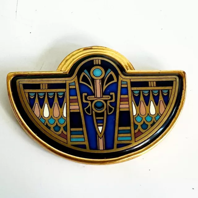 Michaela Frey Vienne Pendentif Email demi lune Décor Egypte Pharaon Freywille