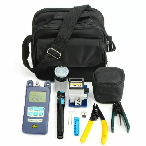 FTTH Tool Kit with FC-6S Cutter Cleaver Optical Power Meter Visual