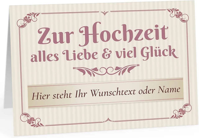 Personalisierte Hochzeitskarte Glückwunschkarte mit Umschlag A4 Herzen Personalisierte Hochzeitskarte Glückwunschkarte mit Umschlag A4 Herzen