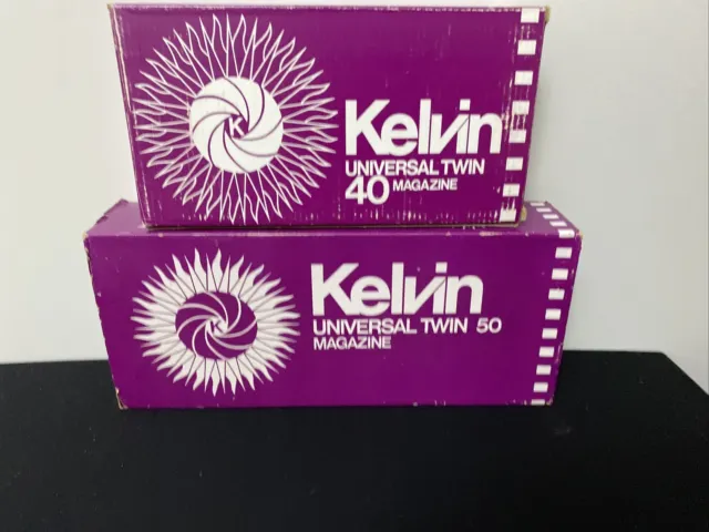 2 KELVIN UNIVERSAL TWIN 40 & 50 SLIDE MAGAZIBE RACK for 35 mm Slides
