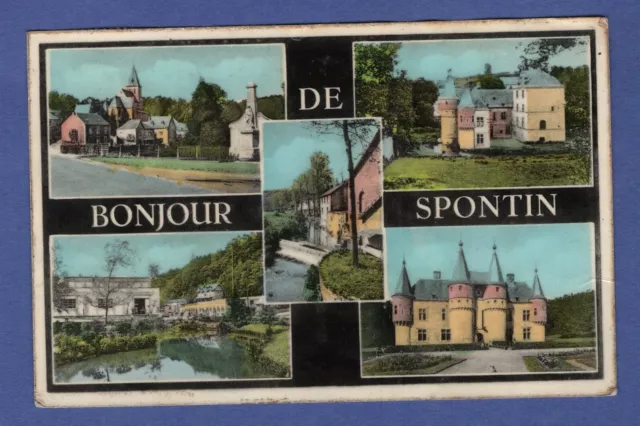 Du * CPA / Carte Postale => Bonjour de Spontin