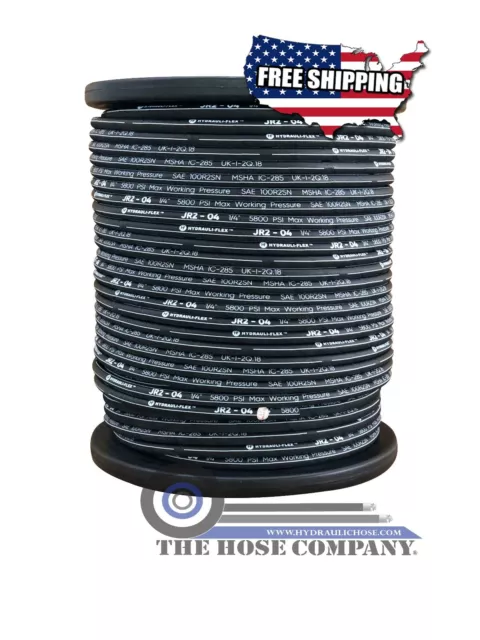 **NEW** Hydraulic Hose R2-04 1/4" SAE 100R2AT 2 Wire 328ft ** Free Shipping **