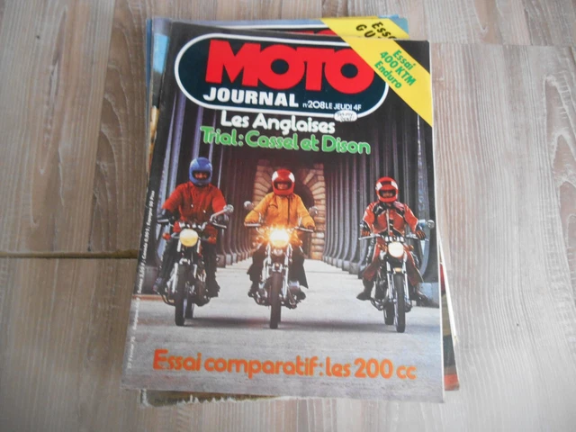 Revue Moto Journal 208 (1975) (200 Cc, Les Anglaises, Trial Cassel Et Dixon)