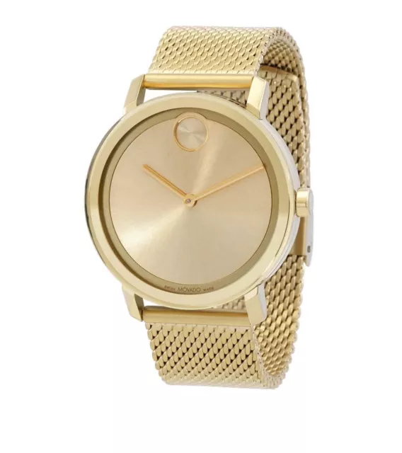 Movado Bold Evolution Orologio da uomo con quadrante oro al quarzo 3600791