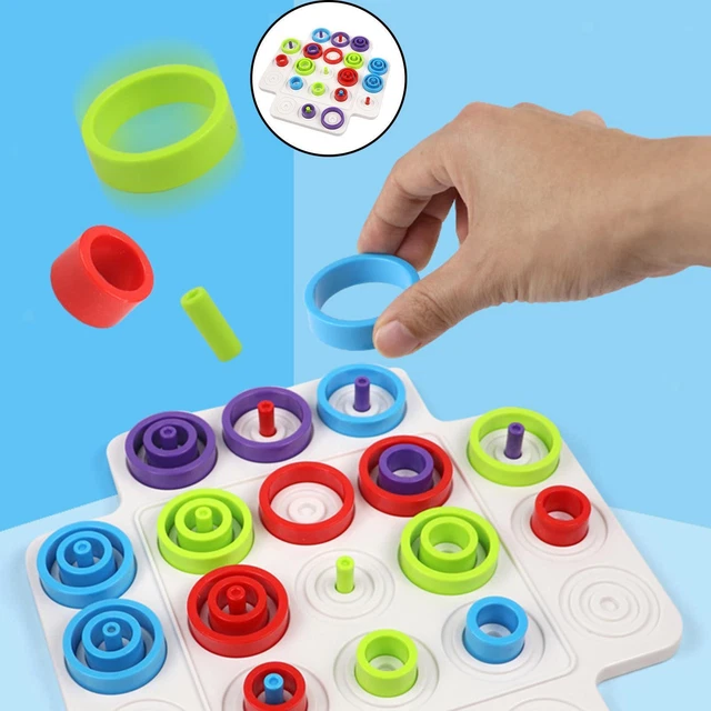 Montessori Children Rings Chess Puzzle Toys Strategy Toys Party Game Logical